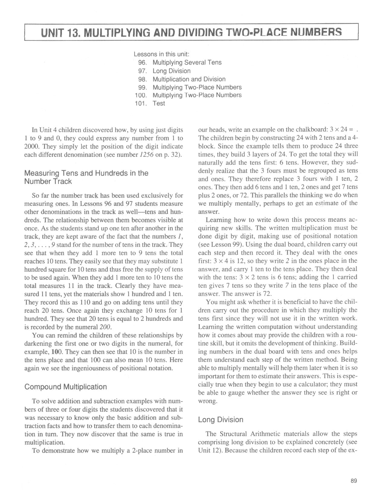 Structural Arithmetic III: Teachers Guide – Stern Math